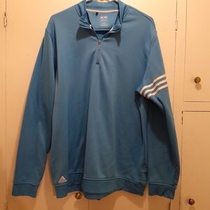 Adidas Blue Climalite Golf Pullover